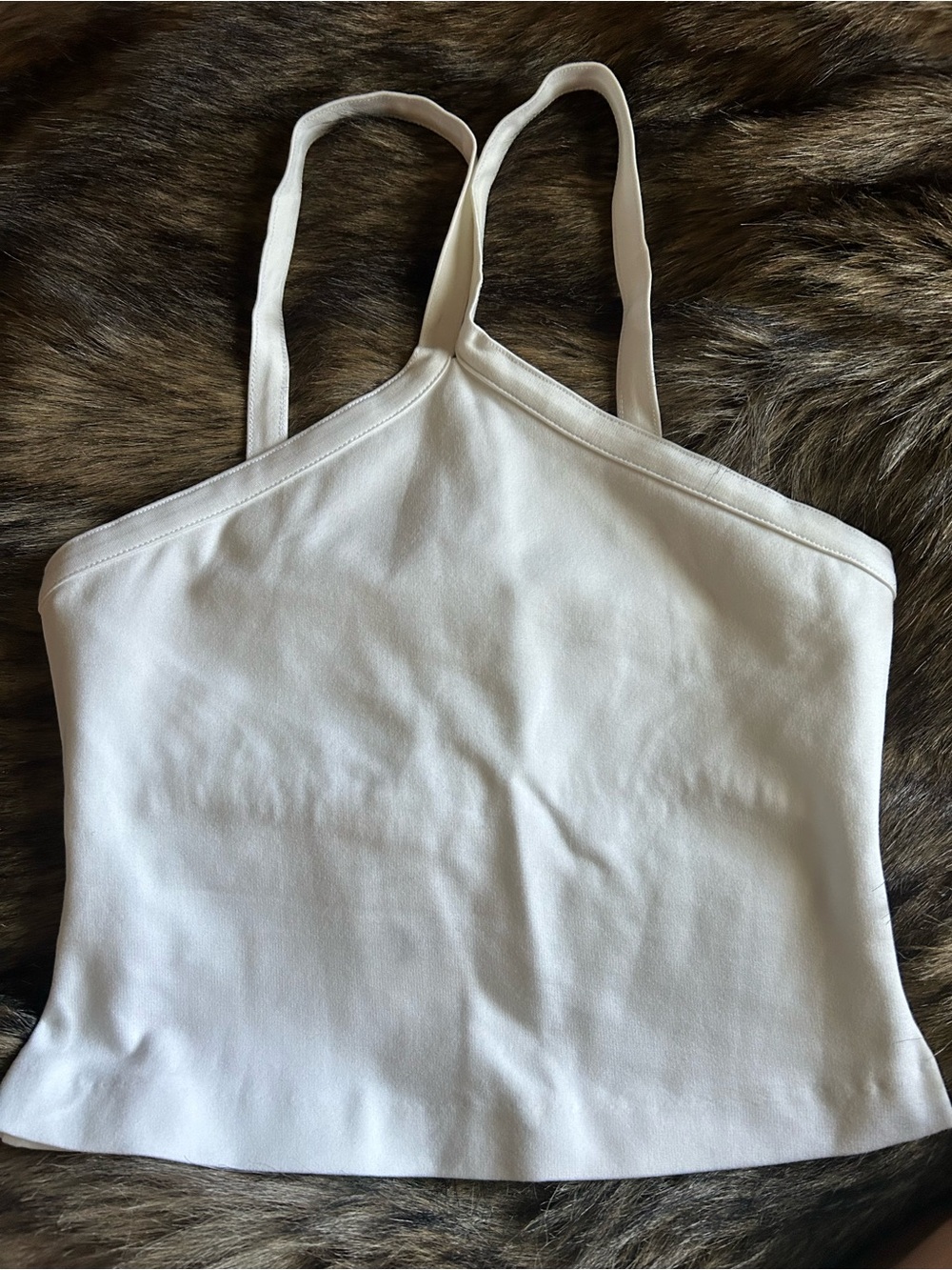 French Connection White Rebi Halter Top